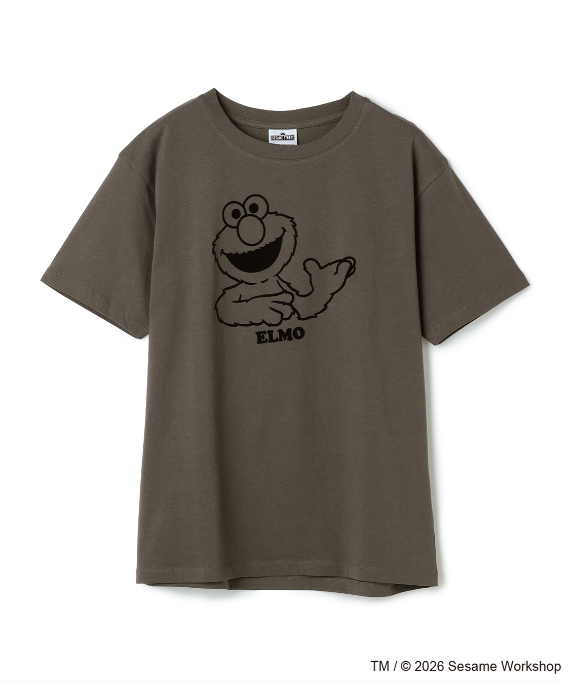 Life Style by cross marche 【セサミストリート/SESAME STREET】エルモ/ELMOフロッキープリント半袖Tシャツ_main
