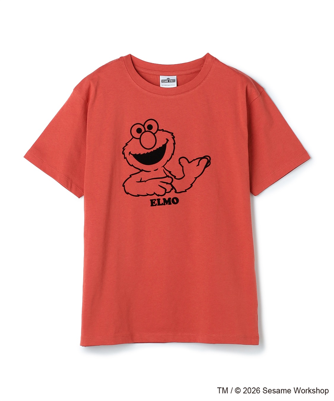 Life Style by cross marche 【セサミストリート/SESAME STREET】エルモ/ELMOフロッキープリント半袖Tシャツ_variation_3