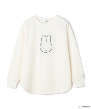 【miffy/ミッフィー】ワッフル刺繍ルームウェアトップス/パジャマ（上下別売り）（2026SS）(アイボリー-M)