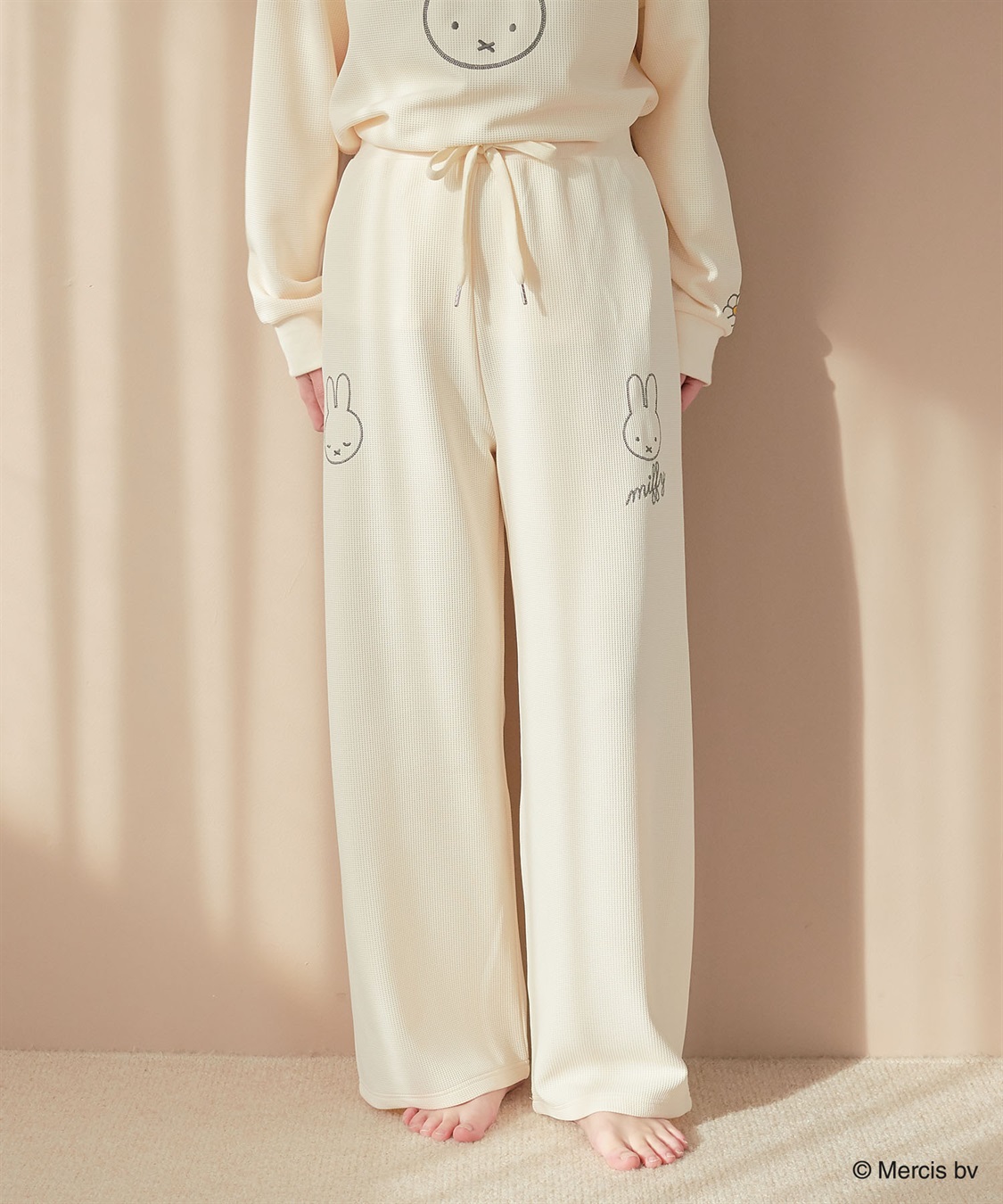 Life Style by cross marche 【miffy/ミッフィー】ワッフル刺繍ルームウェアパンツ/パジャマ（上下別売り）（2026SS）_main