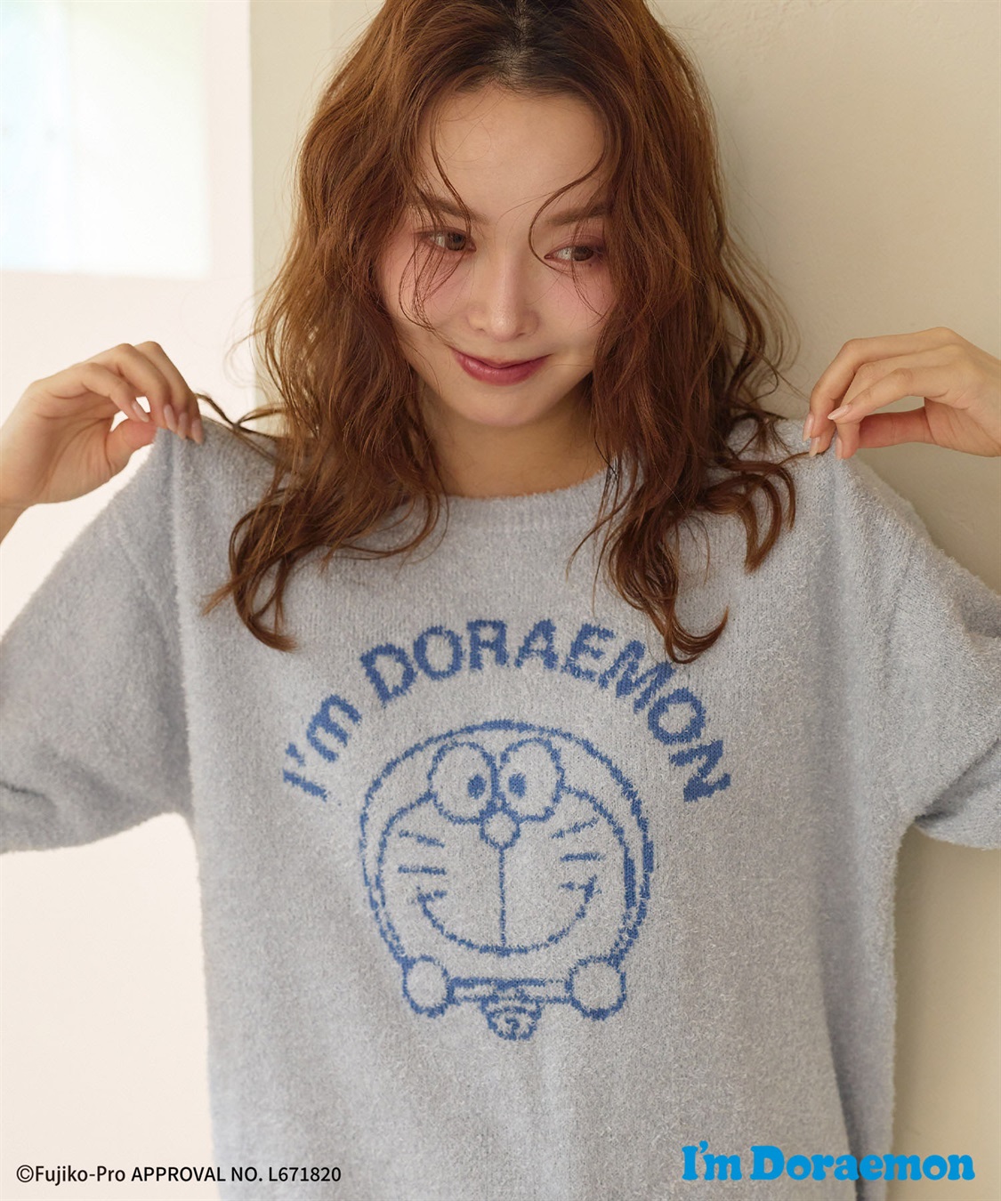 Life Style by cross marche 【Im Doraemon/アイム ドラえもん】もちふわsleepソフトエアニット半袖トップスルームウェア《ドラえもん/ドラミちゃん》◆上下別売り◆_variation_2
