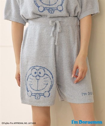 【I'm Doraemon/アイム ドラえもん】もちふわsleepソフトエアニットショートパンツルームウェア《ドラえもん/ドラミちゃん》◆上下別売り◆(ブルー-M)