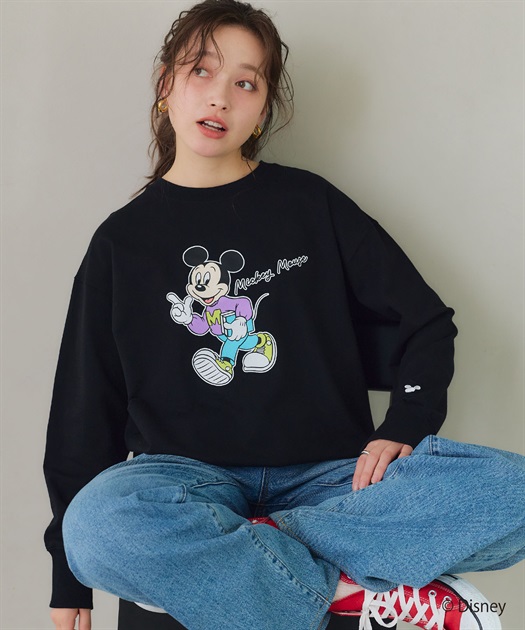 Disney/ディズニー】Mickey Mouse/ミッキーマウス裏毛スウェットプル