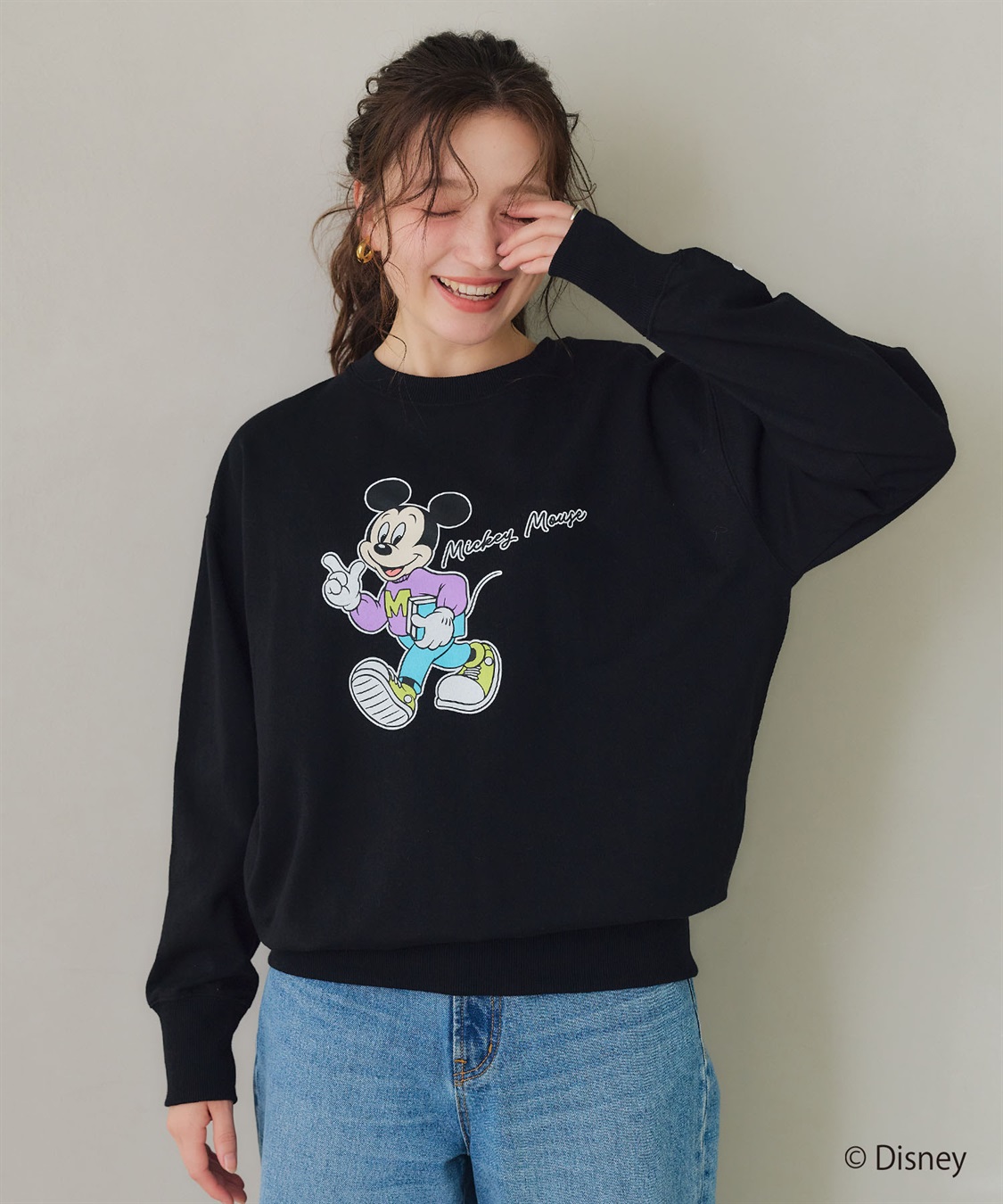 chara station 【Disney/ディズニー】Mickey Mouse/ミッキーマウス裏毛スウェットプルオーバー_variation_1