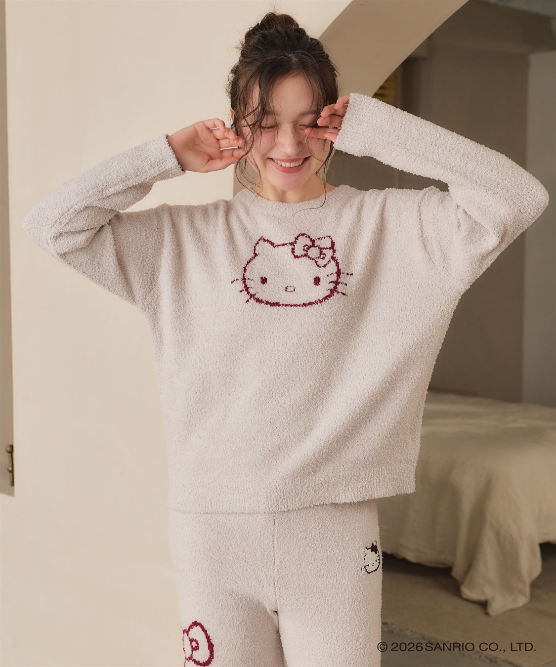 sanrio characters】HELLO KITTY/ハローキティもこもこルームウェア