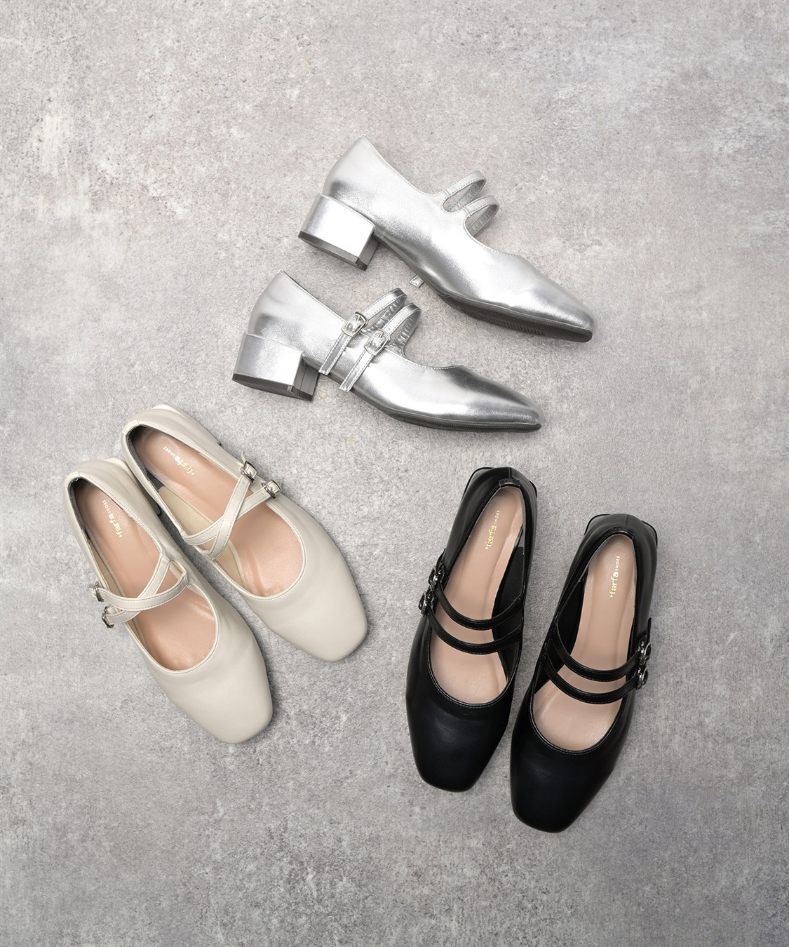 Life Style by cross marche 【anyfee/プラスサイズ】4cmヒールスクエアトゥ2Wayメリージェーン（4E・甲高・幅広）《la farfa SHOES/ラファーファシューズ》_main