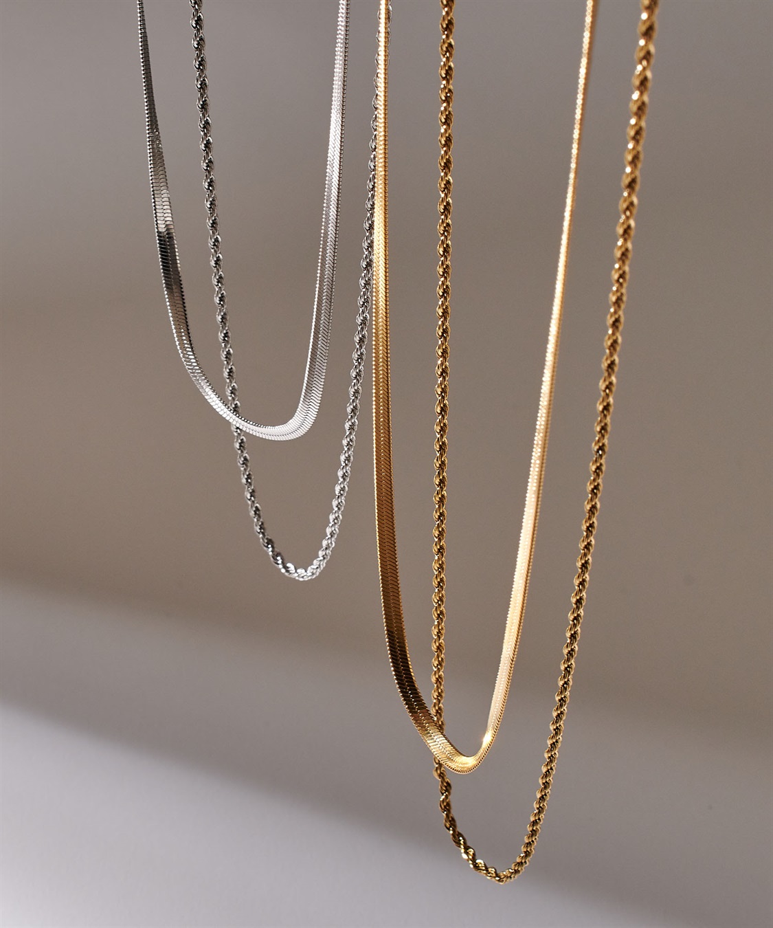 anyfee 【anyfee/プラスサイズ】ニッケルフリー2連ネックレス《金属アレルギー対応》_main