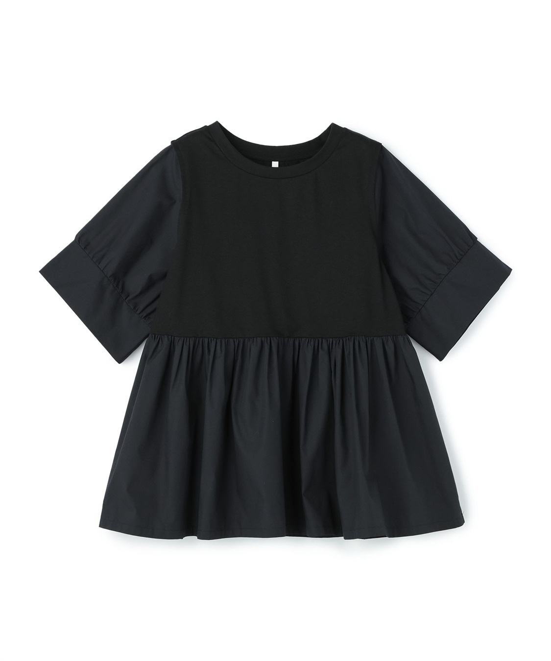 anyfee 【anyfee/大きいサイズ】異素材ドッキングペプラムプルオーバー_variation_1