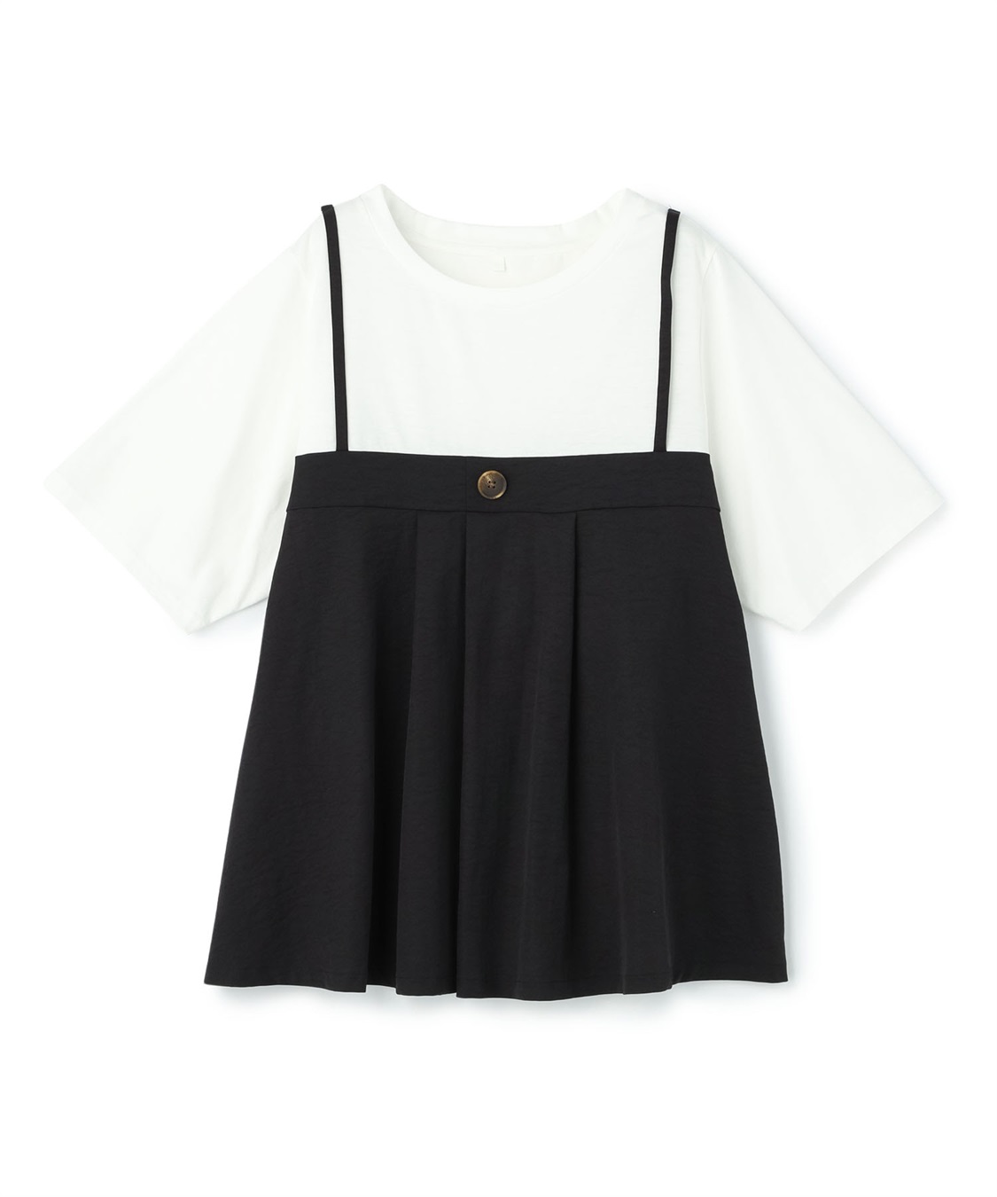 anyfee 【anyfee/大きいサイズ】ビスチェドッキングペプラムカットソー_variation_1