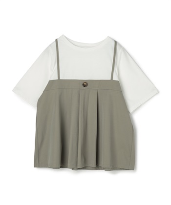 anyfee 【anyfee/大きいサイズ】ビスチェドッキングペプラムカットソー◆新色追加◆（2026SS）_variationthumb_3