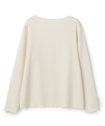 【anyfee/大きいサイズ】楊柳メロー長袖トップス(アイボリー-LL)