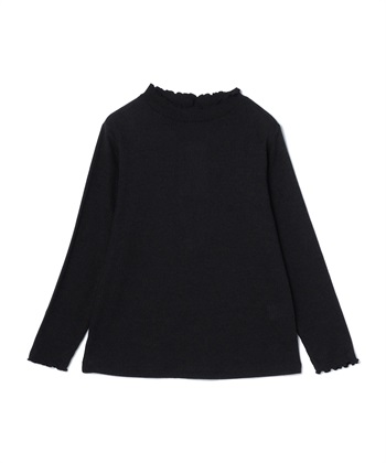 【anyfee/大きいサイズ】プチハイネックメロープルオーバー(ブラック（終了）-LL)