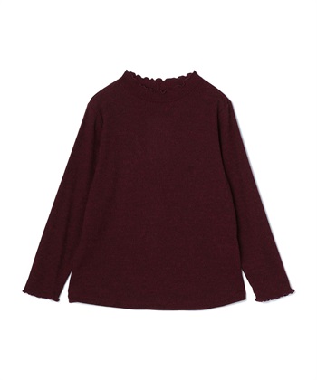 【anyfee/大きいサイズ】プチハイネックメロープルオーバー(ワインレッド（終了）-LL)