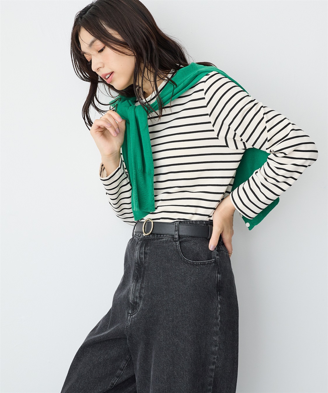 anyfee 【anyfee/プラスサイズ】HEATFIT/ヒートフィット吸湿発熱裏起毛プチハイネックトップス_main