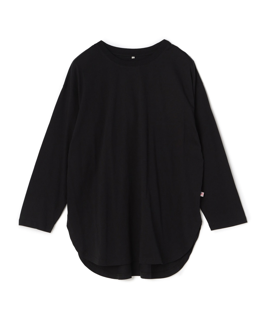 Life Style by cross marche 【anyfee/大きいサイズ】ラウンドヘムロングスリーブワイドTEE_variation_1