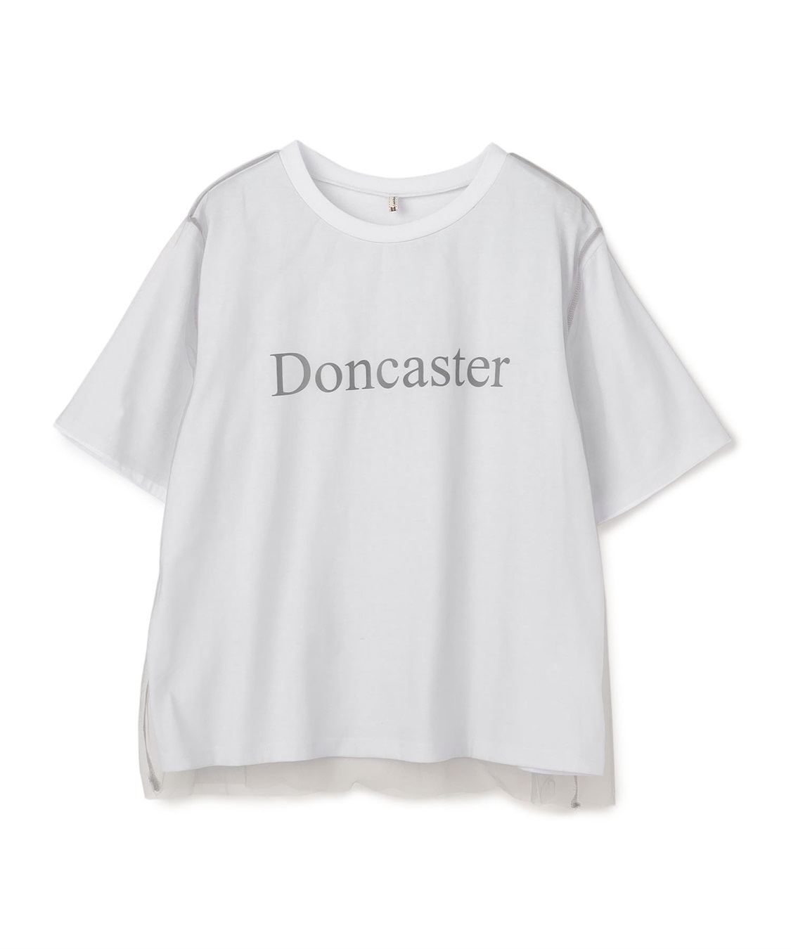 anyfee 【anyfee/プラスサイズ】チュールレイヤードTシャツ_variation_1