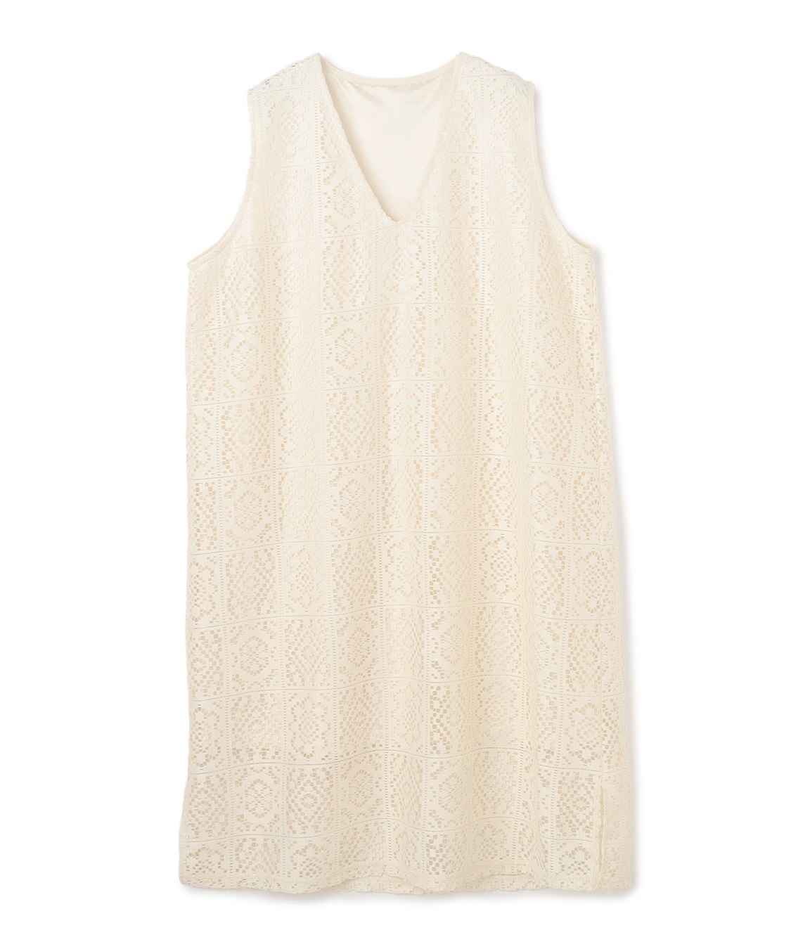 anyfee 【anyfee/エニフィー】レース編みノースリーブロングワンピース_variation_1