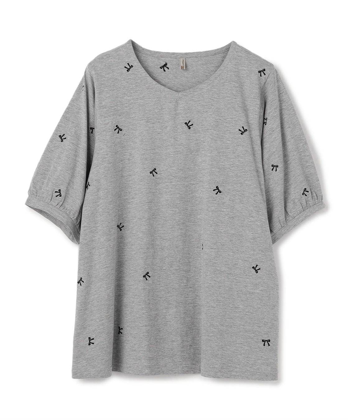 Life Style by cross marche 【anyfee/プラスサイズ】リボン刺繍Tシャツ_variation_3