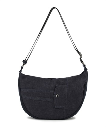 デニムムーン型バッグ(ネイビー-FREE)