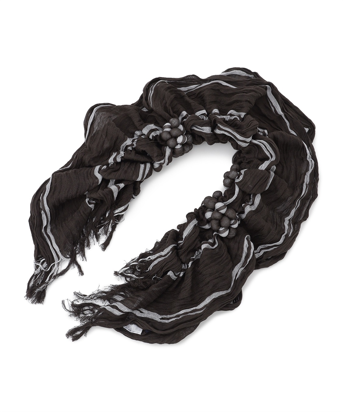 ATSURO TAYAMA ダブルストライプツブツブストール_main