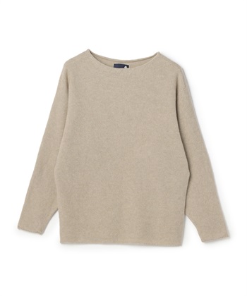 ボートネックニットプルオーバー(ベージュ-36)