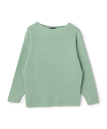 ボートネックニットプルオーバー(グリーン系-36)