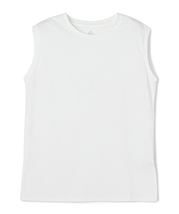 USAコットンノースリーブTシャツ(ホワイト-36)