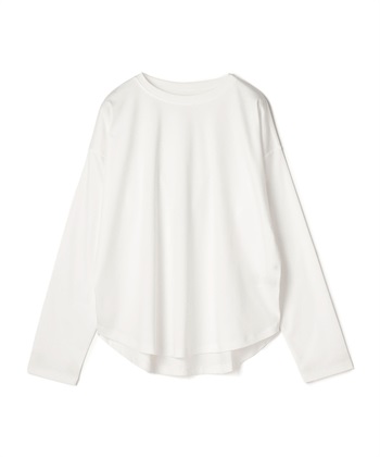 コットンスムースロングスリーブTシャツ(ホワイト-36)