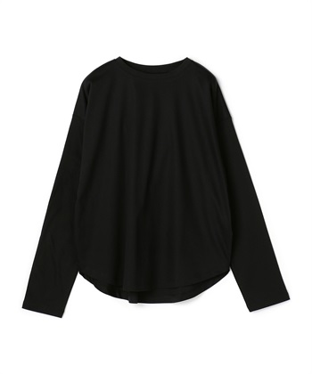 コットンスムースロングスリーブTシャツ(ブラック-36)