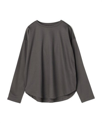 コットンスムースロングスリーブTシャツ(グレー-36)