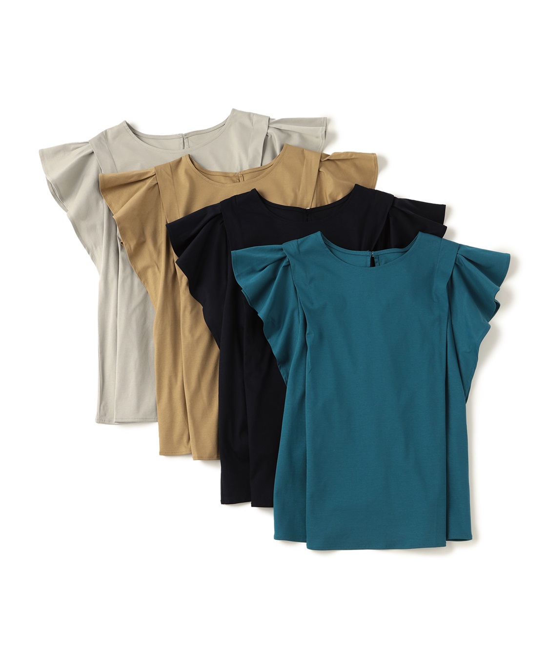 ATS シルケットスムース袖フレアカットソー_main