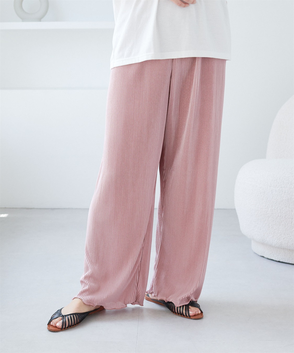 Life Style by cross marche 【LAFUKU/ラフク】ラフバキリラックスイージーパンツ《ルームウェア/ワンマイルウェア》_variation_7