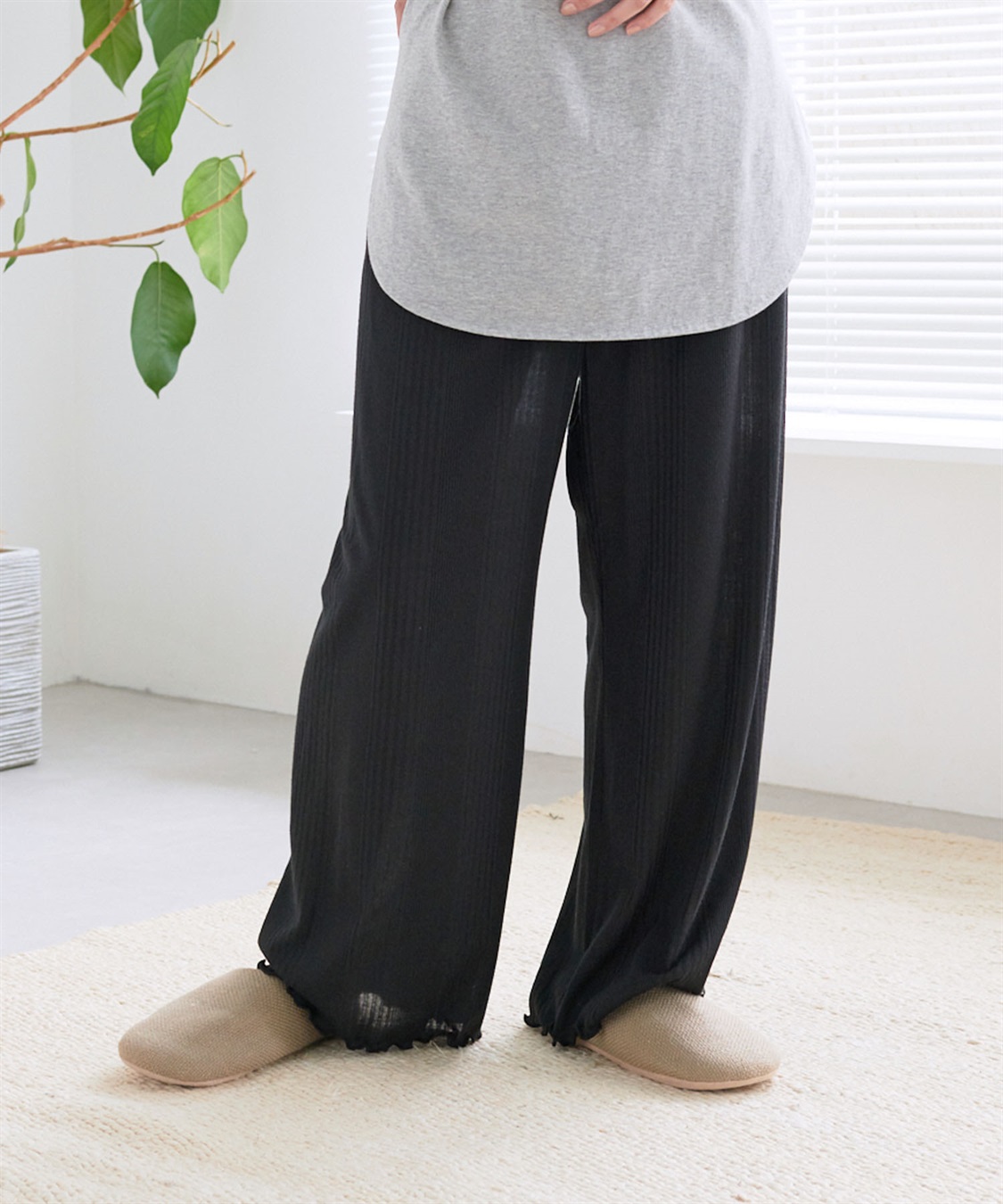 Life Style by cross marche 【LAFUKU/ラフク】ラフバキリラックスイージーパンツ《ルームウェア/ワンマイルウェア》_variation_4