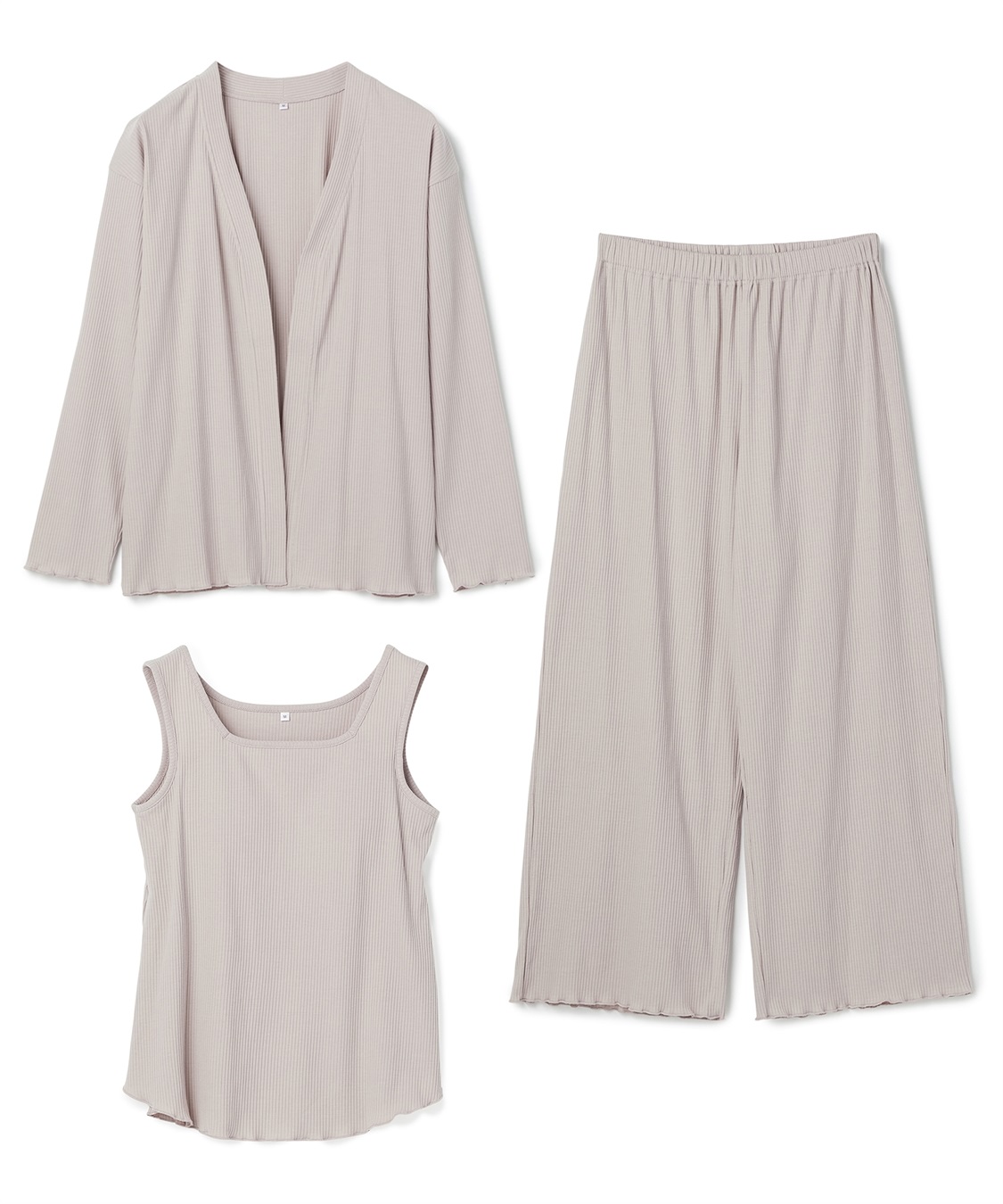 Life Style by cross marche 【LAFUKU/ラフク】カップ付きタンクトップルームウェア3点SET_variation_3