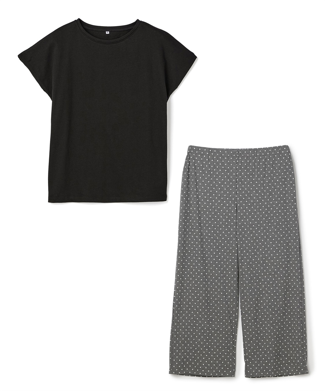 LAFUKU 【LAFUKU/ラフク】フレンチスリーブTシャツ&amp;イージーロングパンツ上下SET/ルームウェア_variation_2