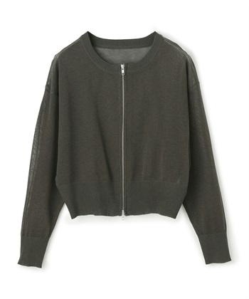 ATS リネン風ジップアップカーディガン_variationthumb_2