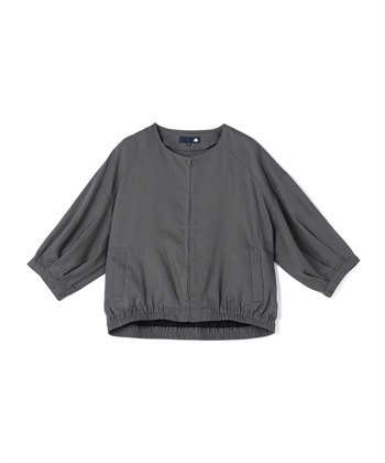 ATS リネン混タックスリーブノーカラーブルゾン_variationthumb_1