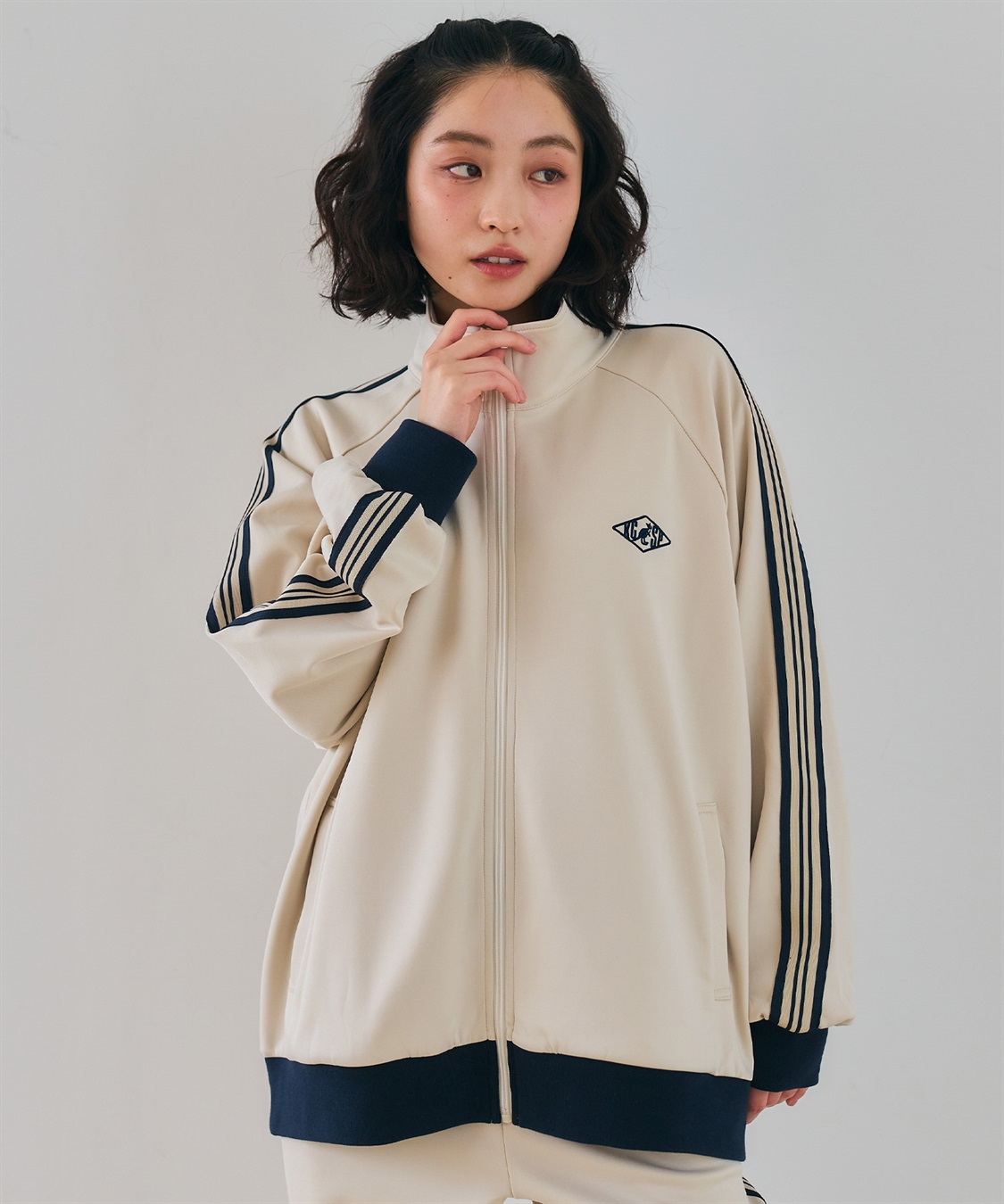 Life Style by cross marche 【KANGOL SPORT】サイドライントラックジャケット《UV対策・ストレッチ・ジャージ》◆新色追加◆_variation_4