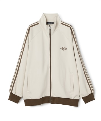 【KANGOL SPORT】サイドライントラックジャケット《UV対策・ストレッチ・ジャージ》◆新色追加◆(オフベージュ-M)