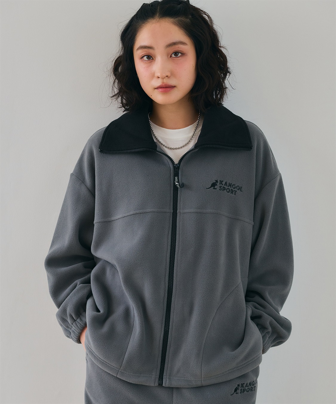 Life Style by cross marche 【KANGOL SPORT】ドロストフリースジップアップジャケット/パーカー_main