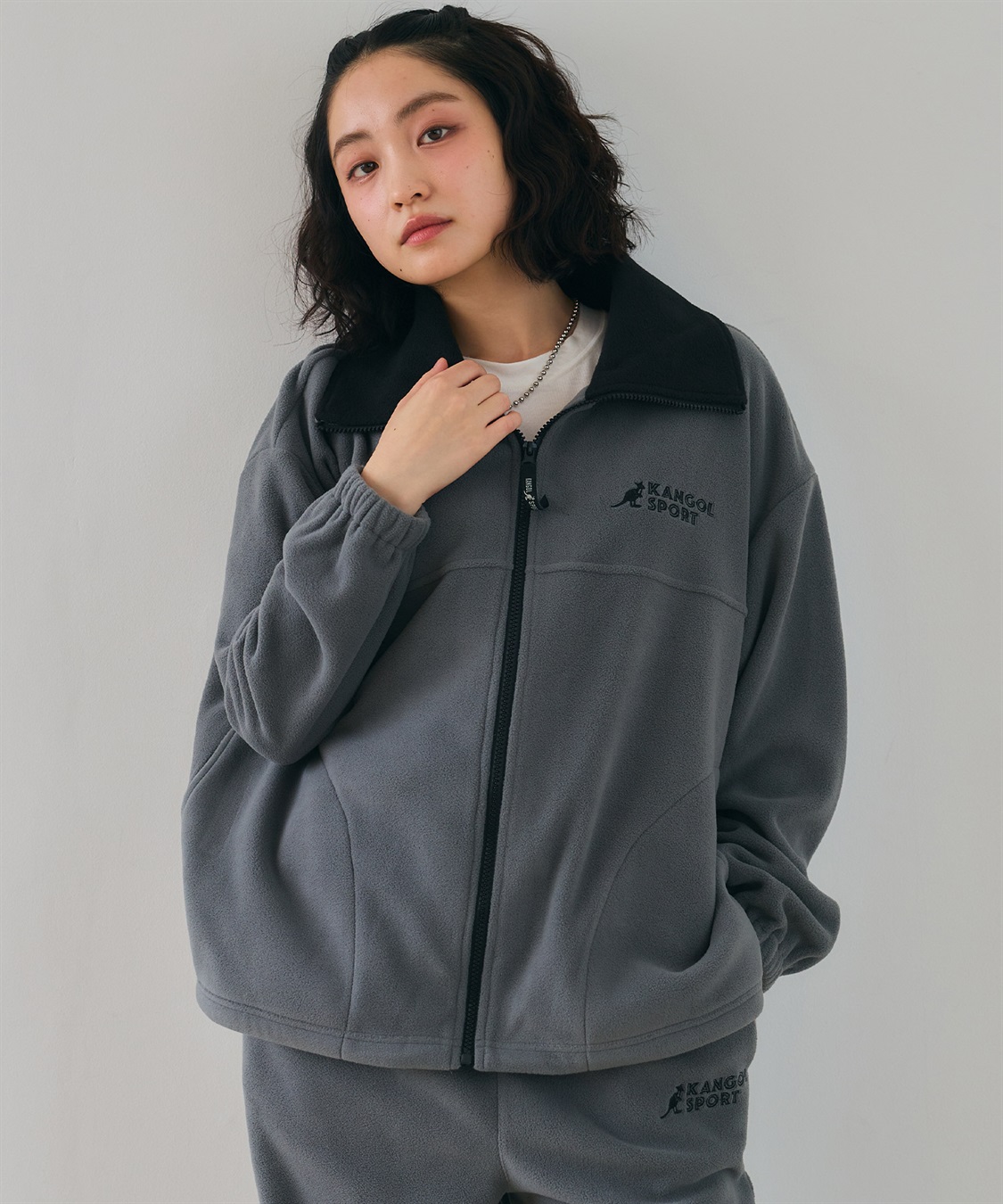 Life Style by cross marche 【KANGOL SPORT】ドロストフリースジップアップジャケット/パーカー_variation_1