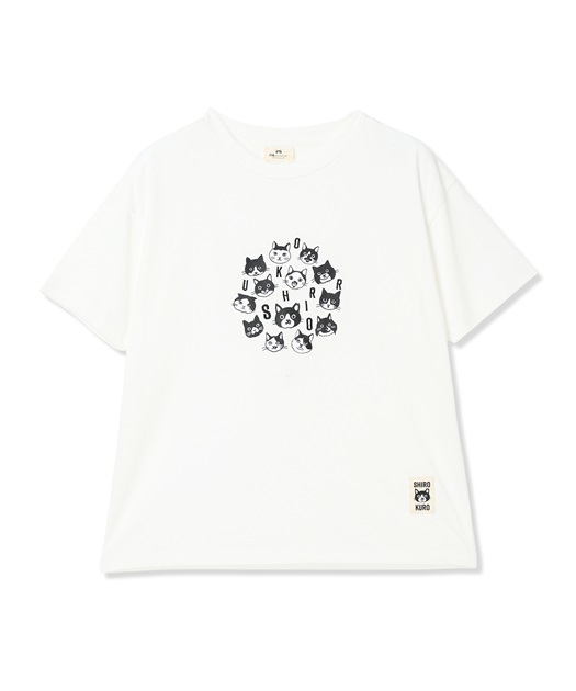 白黒さん集合半袖Tシャツ