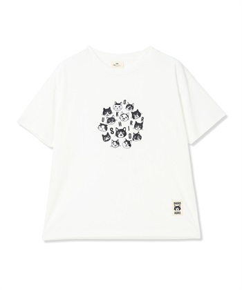 白黒さん集合半袖Tシャツ(ホワイト-M)