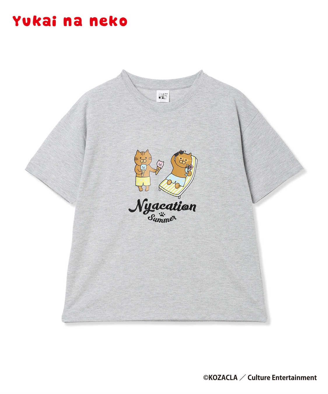JOIN PARK ゆかいなネコアイス半袖Tシャツ_variation_1