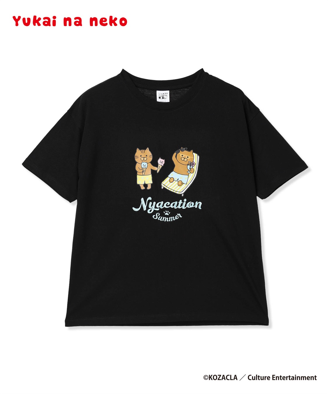 ゆかいなネコアイス半袖Tシャツ JOIN PARK｜クロスプラス公式通販サイト