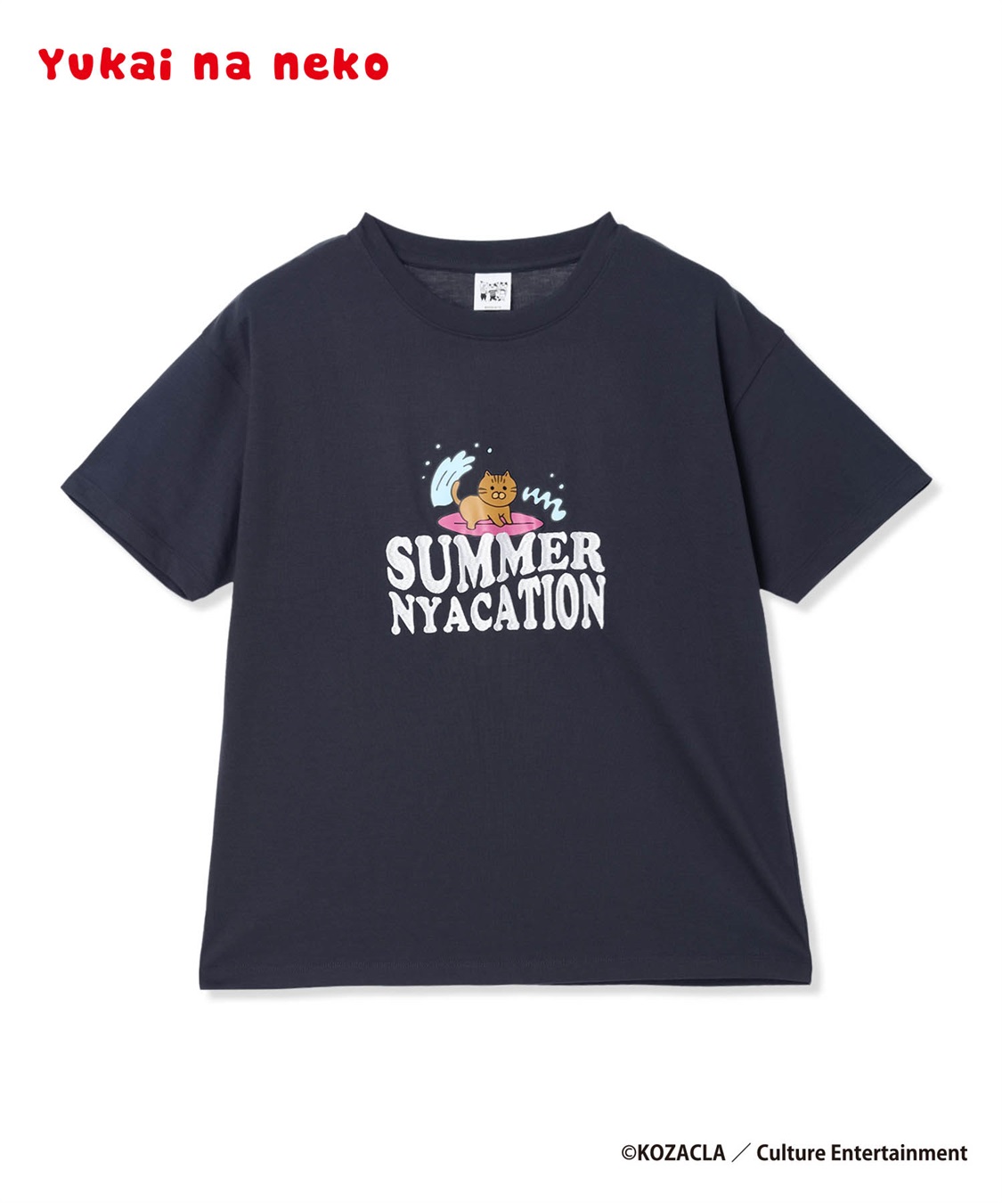 JOIN PARK ゆかいなネコ波乗り半袖Tシャツ_variation_2