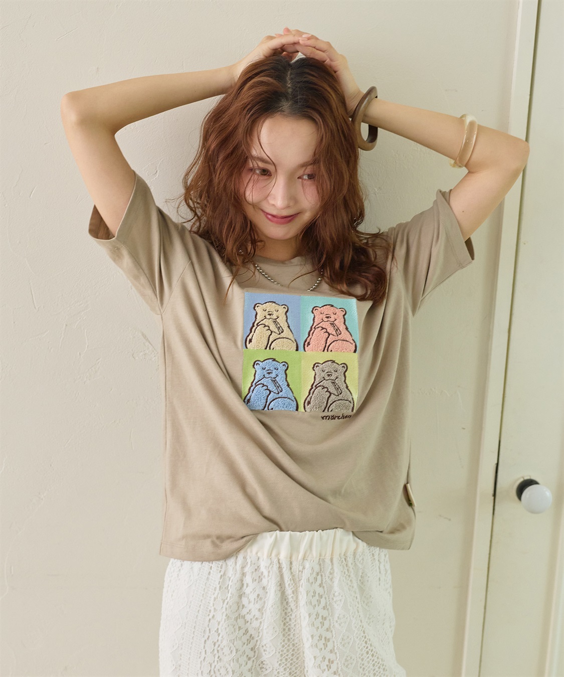 LAFUKU 【サンドイッチハウスメルヘン】サガラ刺繍アートメルるん♪半袖Tシャツ_variation_3