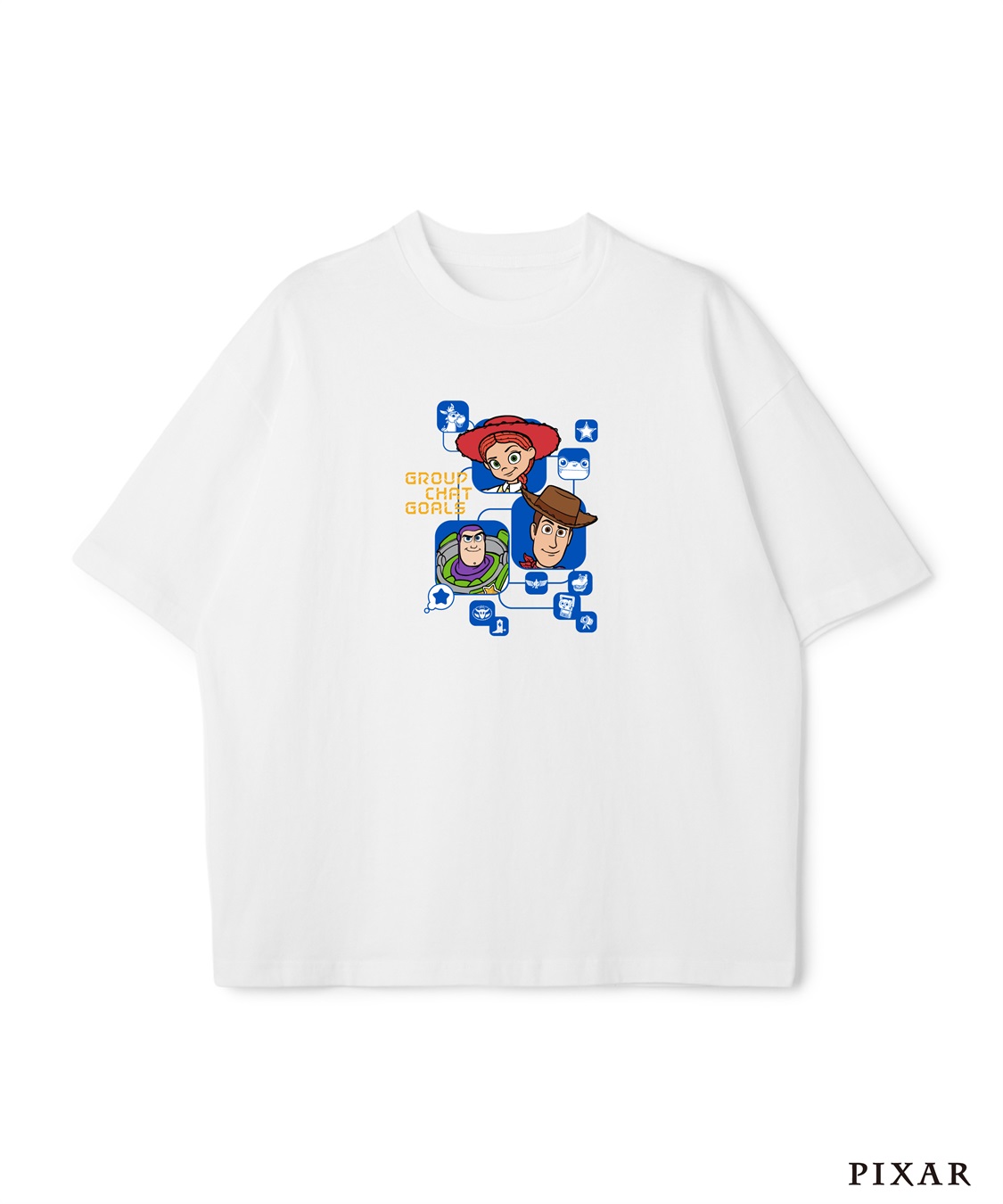 LAFUKU 【TOY STORY/トイ・ストーリー5】キャラクタープリント半袖Tシャツ / Over Harf Sleeve T-shirt《UNISEX》_variation_1