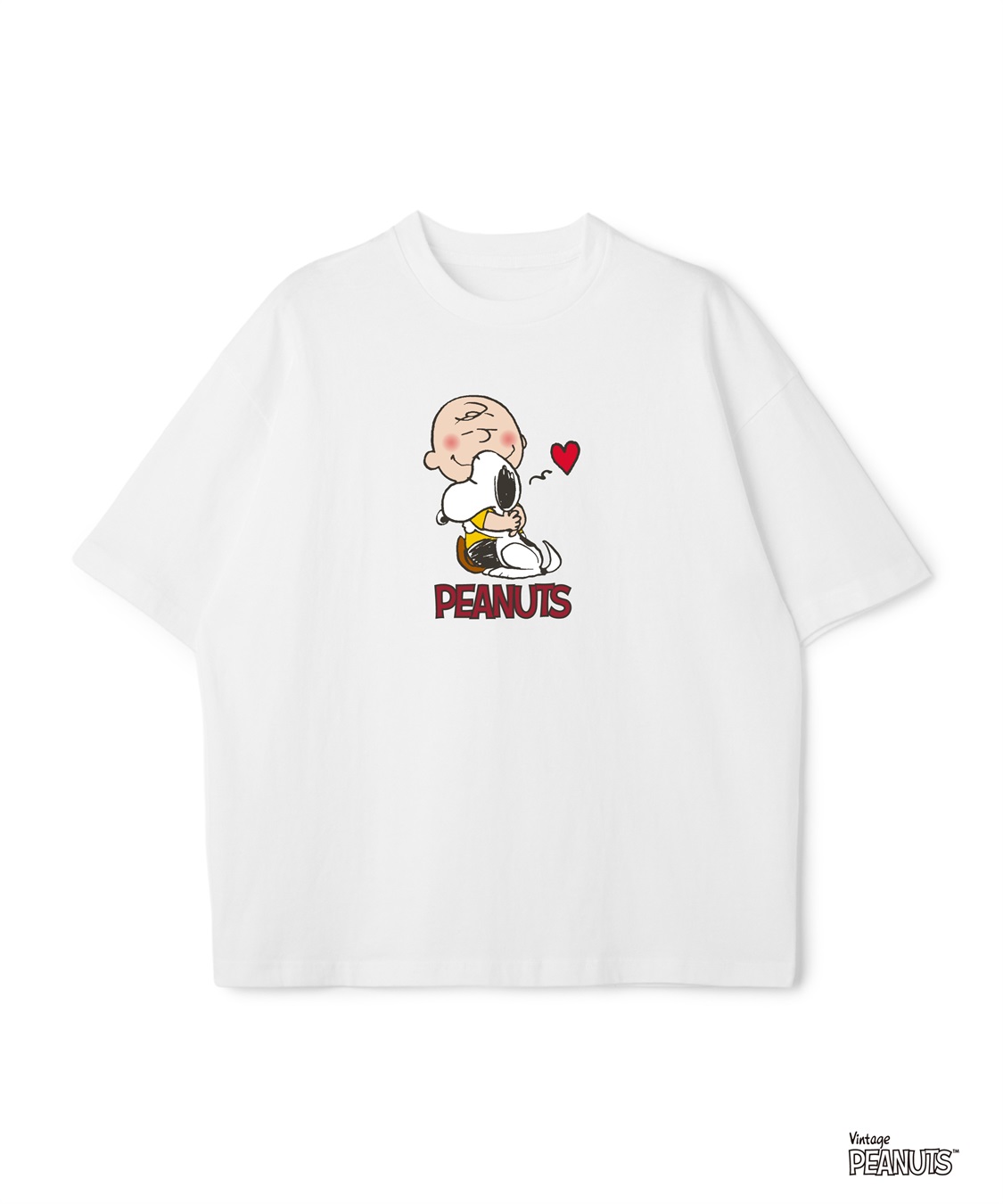 LAFUKU 【PEANUTS/ピーナッツ】SNOOPY/スヌーピープリント半袖Tシャツ / Over Harf Sleeve T-shirt《UNISEX》_main
