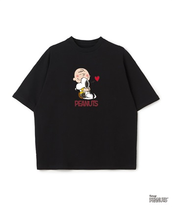 LAFUKU 【PEANUTS/ピーナッツ】SNOOPY/スヌーピープリント半袖Tシャツ / Over Harf Sleeve T-shirt《UNISEX》_variationthumb_2